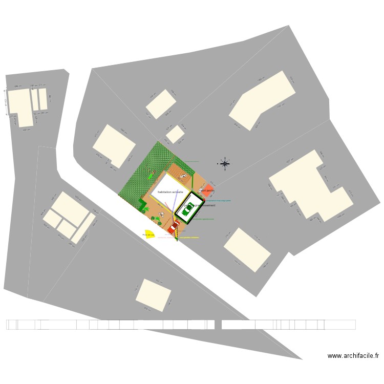 plan de masse. Plan de 0 pièce et 0 m2