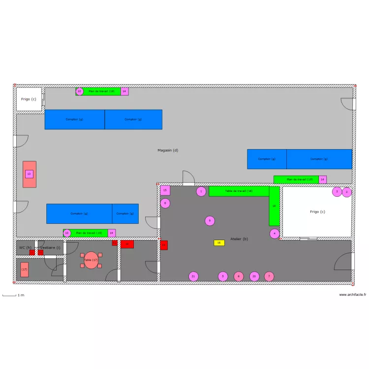 boucherie Jeremy. Plan de 