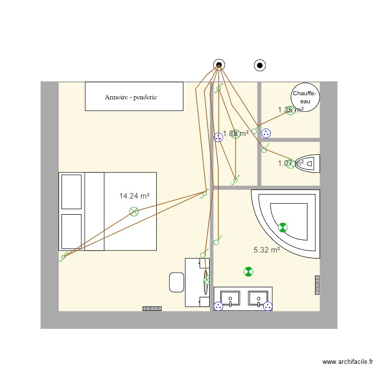 extension. Plan de 0 pièce et 0 m2