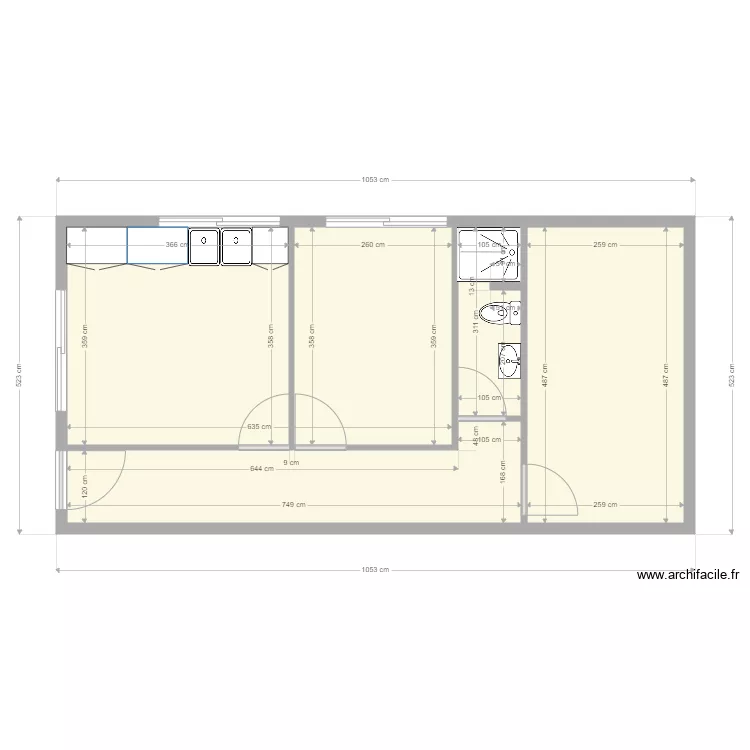 Salle repas LPG. Plan de 
