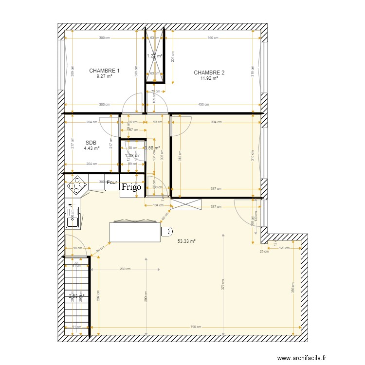 BRU CAROLE PROJET. Plan de 0 pièce et 0 m2