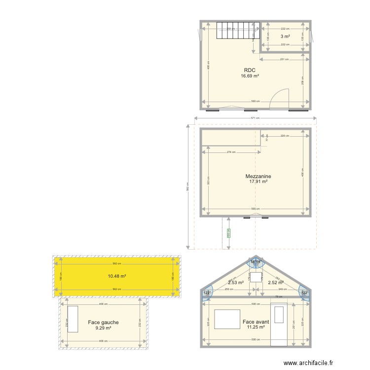 Chalet le mas 20m2. Plan de 0 pièce et 0 m2