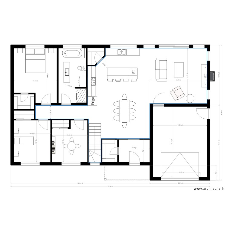 Fortin RDC et garage v4. Plan de 0 pièce et 0 m2