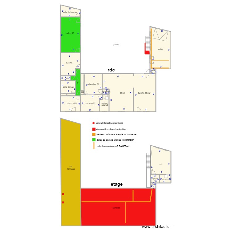 DAMESTOY. Plan de 0 pièce et 0 m2