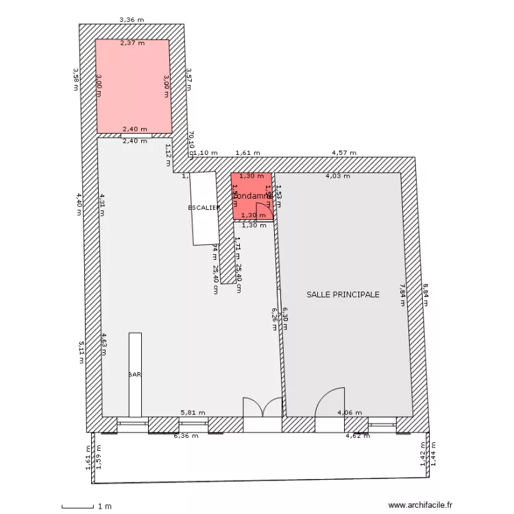 Auberge-mus&eacute;e RdC avant modif. Plan de 