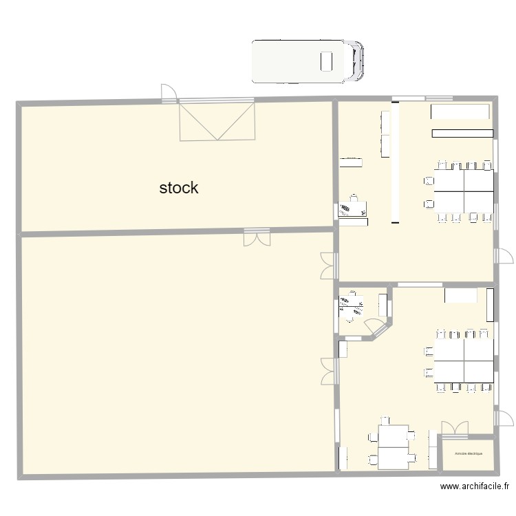 Atelier ESAT. Plan de 5 pièces et 483 m2