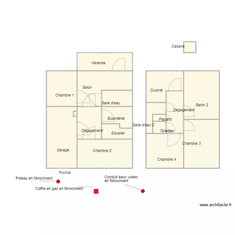 Croquis FALCO. Plan de 
