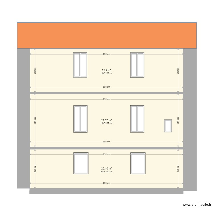 facade arriere. Plan de 0 pièce et 0 m2