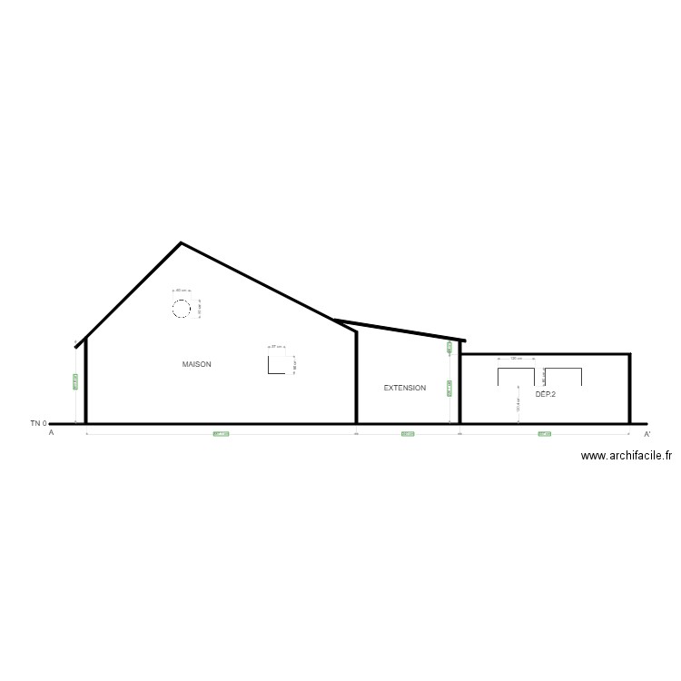 coupe aa rudy. Plan de 0 pièce et 0 m2