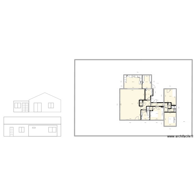 nouveau scellier 2. Plan de 14 pièces et 133 m2