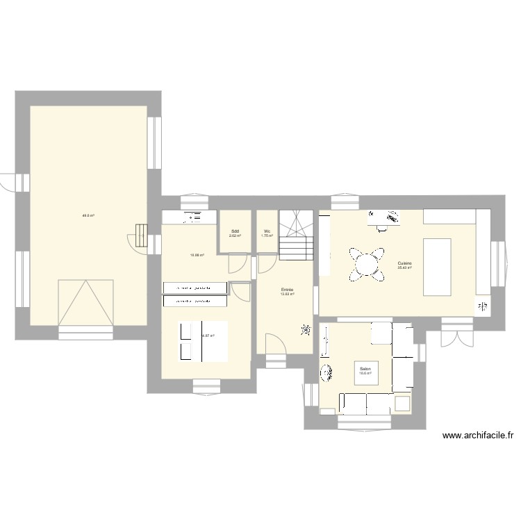 Maison M&eacute;thamis Rez et 1er Didier salon 03022021. Plan de 0 pièce et 0 m2