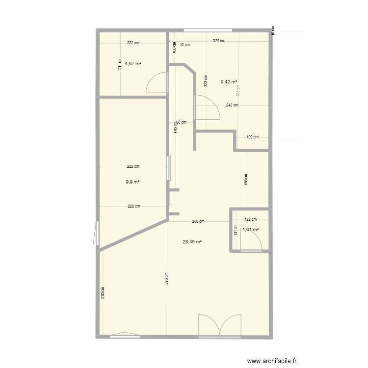 LOFT AYTRE 5. Plan de 5 pièces et 54 m2