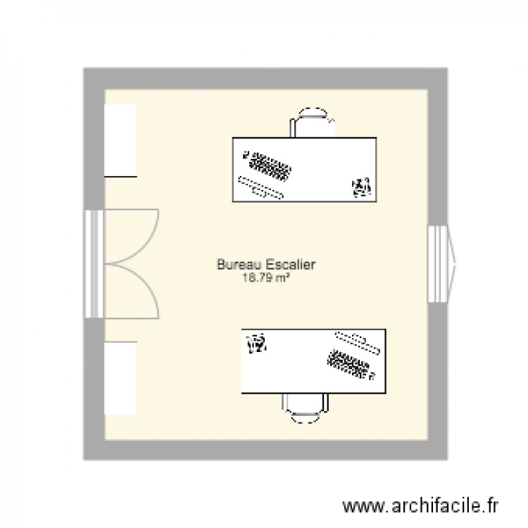 Plan actuel Bureau Niveau intermédiaire . Plan de 0 pièce et 0 m2