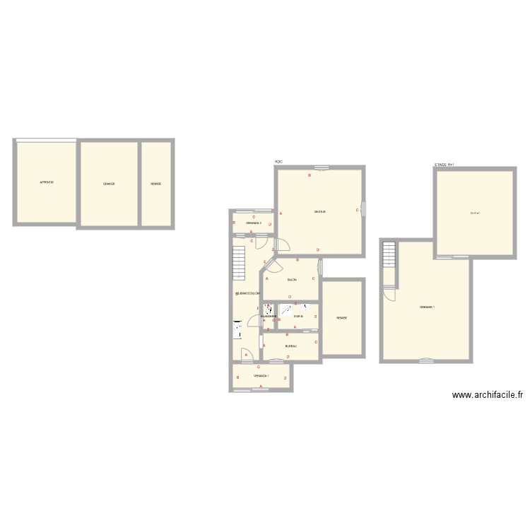 PORTIER. Plan de 0 pièce et 0 m2