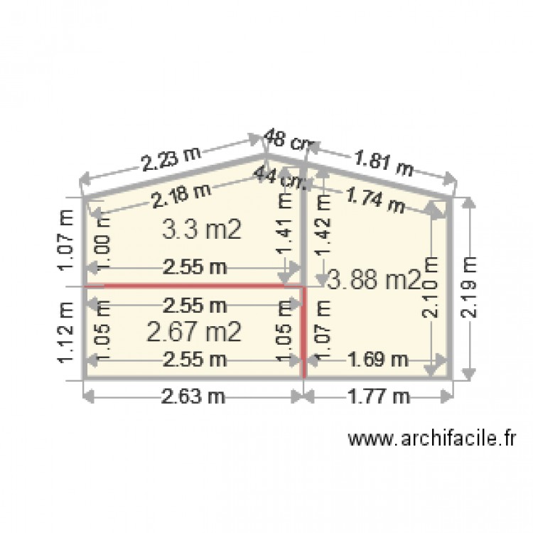 ourson love face sud. Plan de 0 pièce et 0 m2