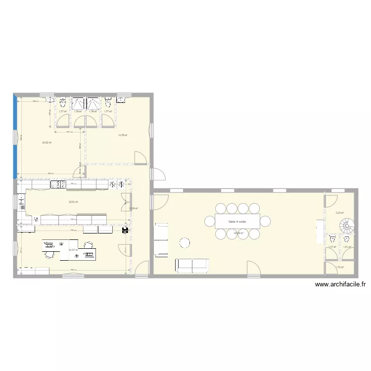 Closerie Vestiaire. Plan de 