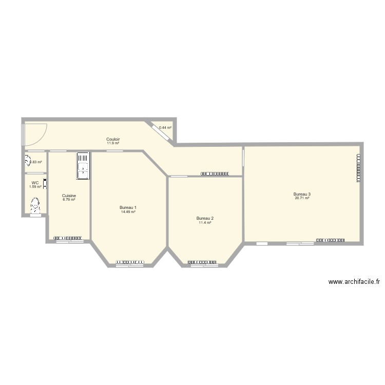 UFCV RDC. Plan de 0 pièce et 0 m2