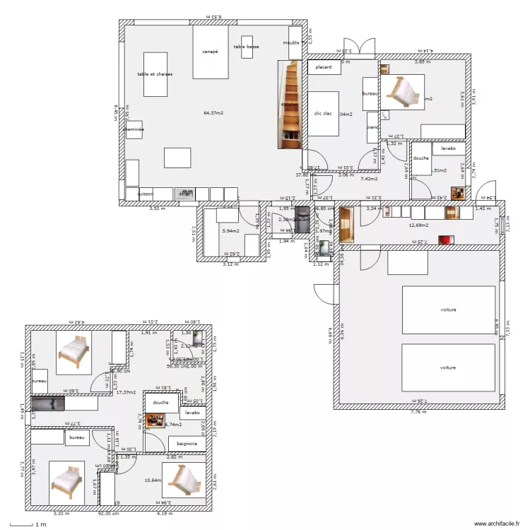 plan &eacute;tage 1. Plan de 