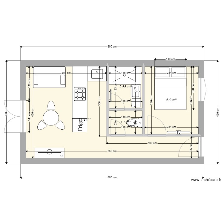 appartement. Plan de 0 pièce et 0 m2