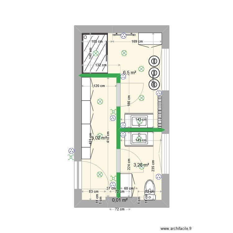 SDB 12. Plan de 0 pièce et 0 m2