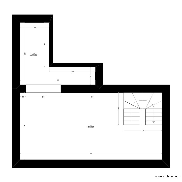 SABAI GRENELLE EXISTANT -1. Plan de 2 pièces et 46 m2