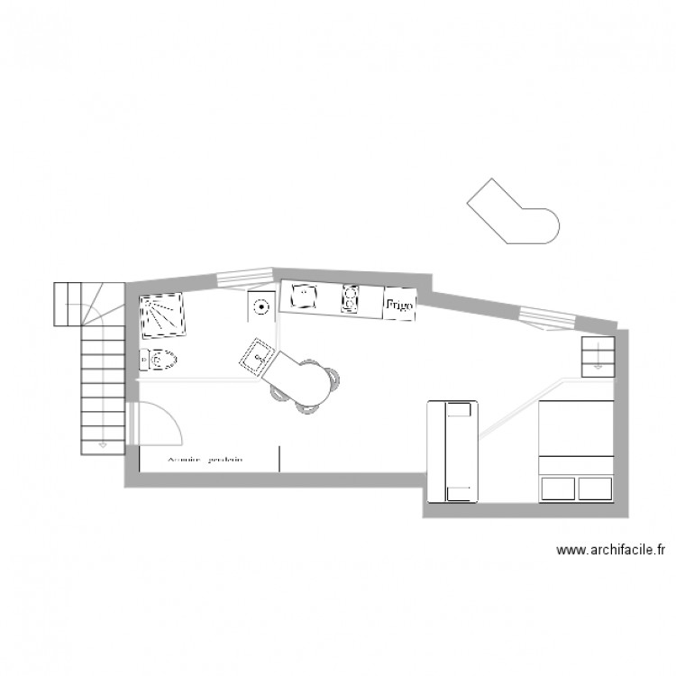 appart 1er étage gauche fev 2018. Plan de 0 pièce et 0 m2