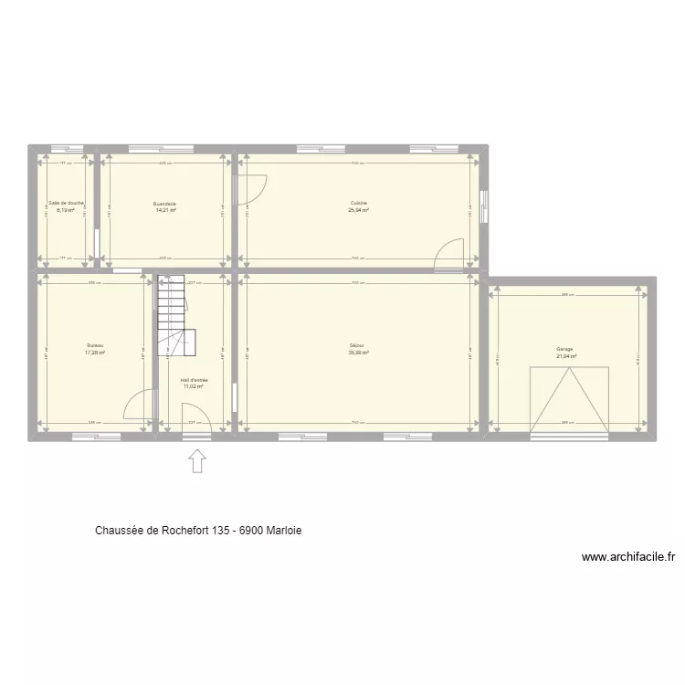 rochefort 135 rdc. Plan de 