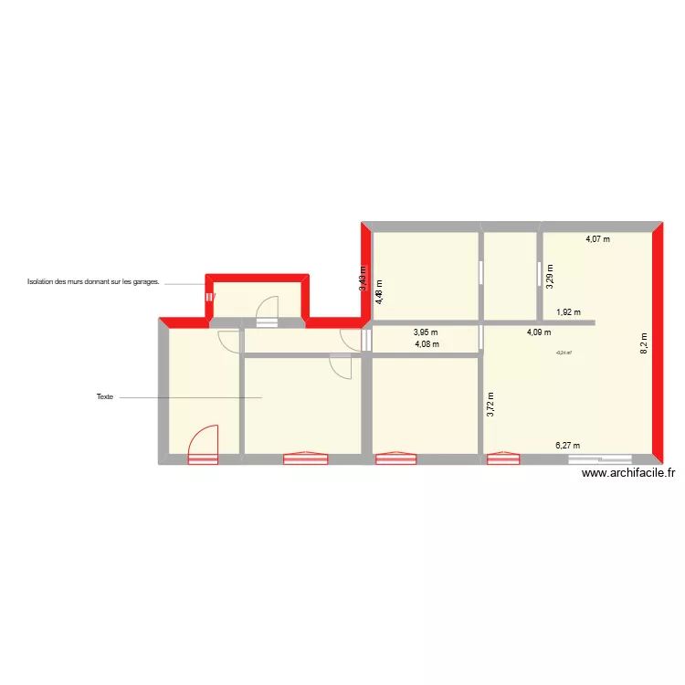 ROUSSEL ETAPE 1 RDC. Plan de 