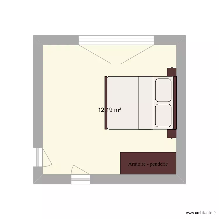 Chb U. Plan de 1 Pièce et 12 m² Chb U. Plan de 1 Pièce et 12 m²