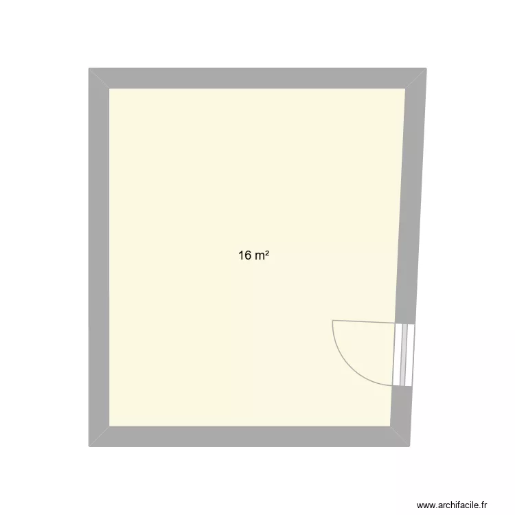 Chambre. Plan de 1 et 16 m² Chambre. Plan de 1 et 16 m²