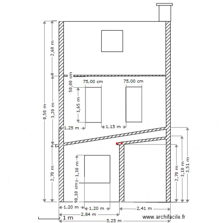 vue de derriere. Plan de 0 pièce et 0 m2