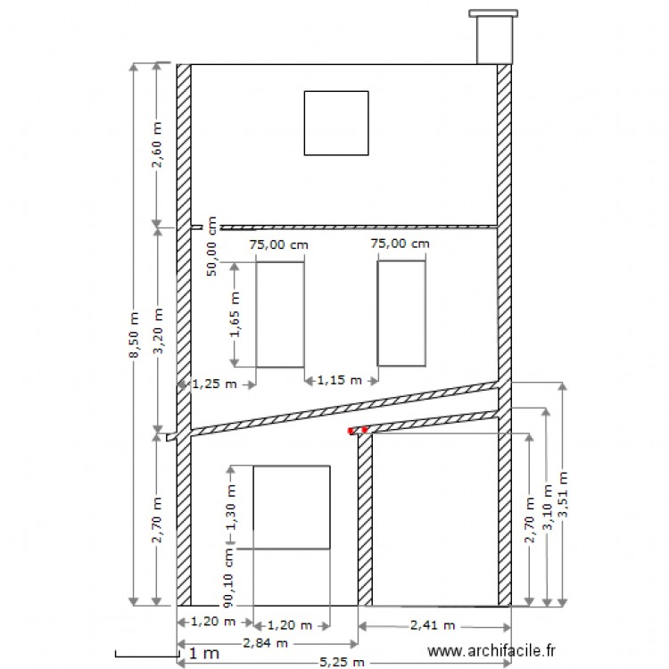 vue de derriere. Plan de 0 pièce et 0 m2