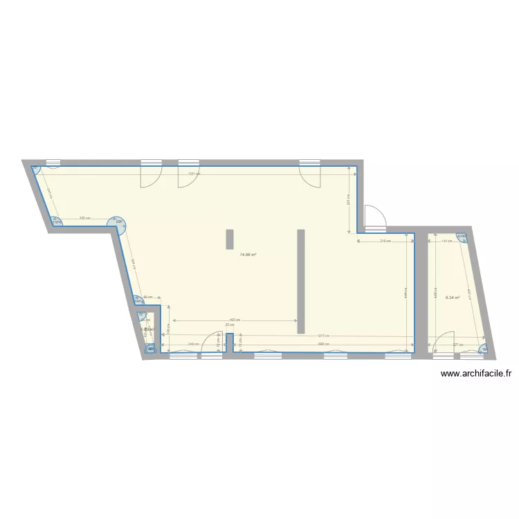 Maison courtalain MURS CASSEES. Plan de 