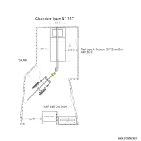 Chambre Type 227 rail courbe 30  ker dudi