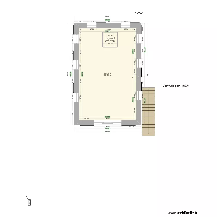 Beauziac 2024 &eacute;tage. Plan de 