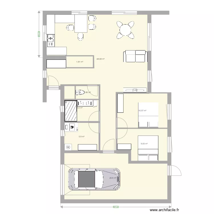 projet maison. Plan de 