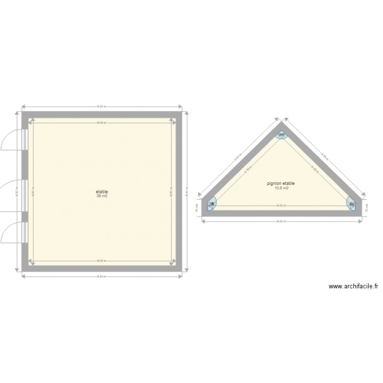 etable. Plan de 0 pièce et 0 m2