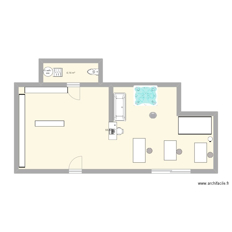 salon de toilettage. Plan de 0 pièce et 0 m2
