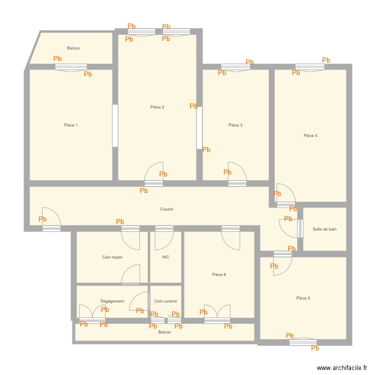 Croquis BAILLY. Plan de 0 pièce et 0 m2