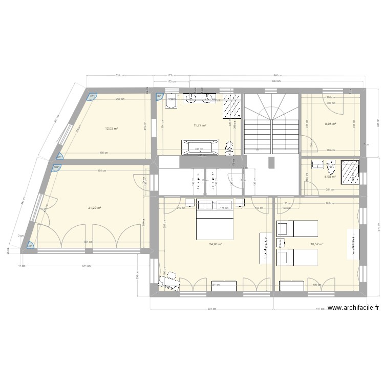 1er étage. Plan de 0 pièce et 0 m2