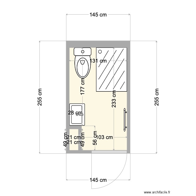 Salle de Bain 2. Plan de 0 pièce et 0 m2