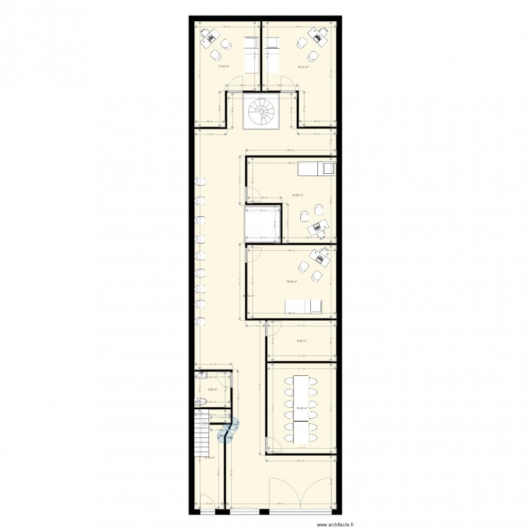 265 Judaique MEDECIN. Plan de 9 pièces et 200 m2