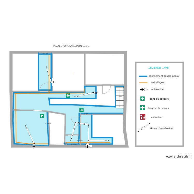 IMPLAtation inside. Plan de 16 pièces et 87 m2