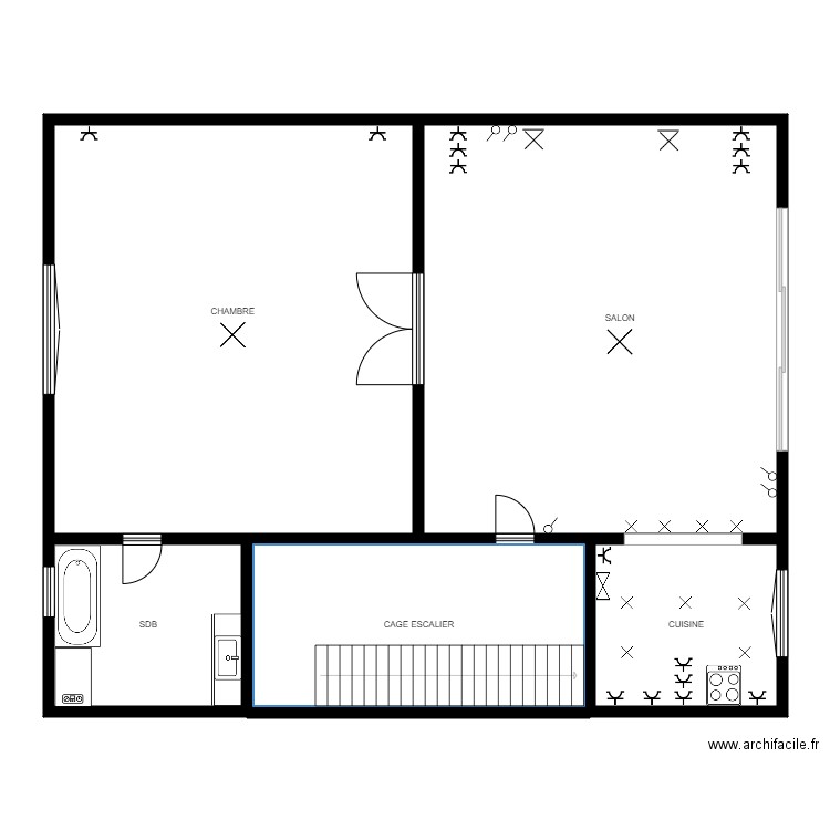 DROIXHE APP 2. Plan de 5 pièces et 172 m2