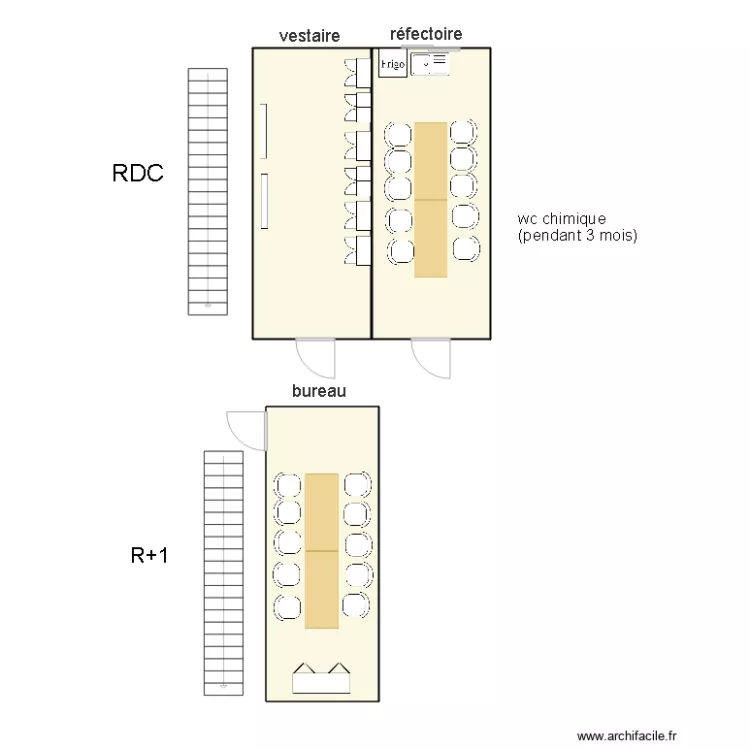 COMPAGNIE DE CONSTRUCTION  CHANTIER TERNAY. Plan de 