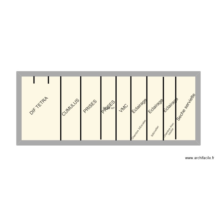 Tableau divisionnaire. Plan de 0 pièce et 0 m2