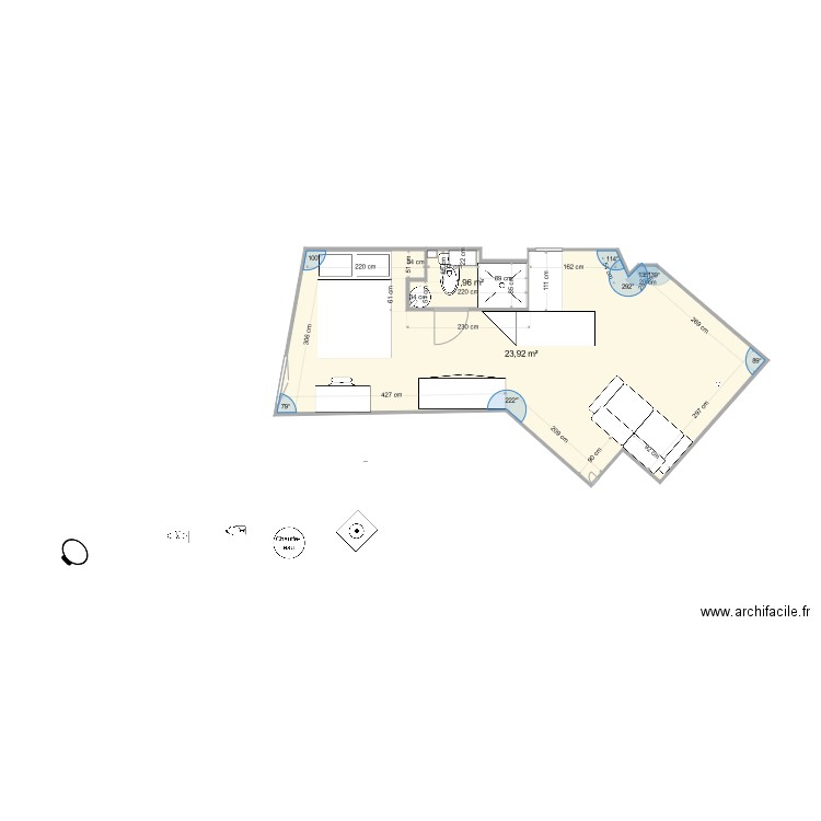 Appartement St Maure V3. Plan de 0 pièce et 0 m2