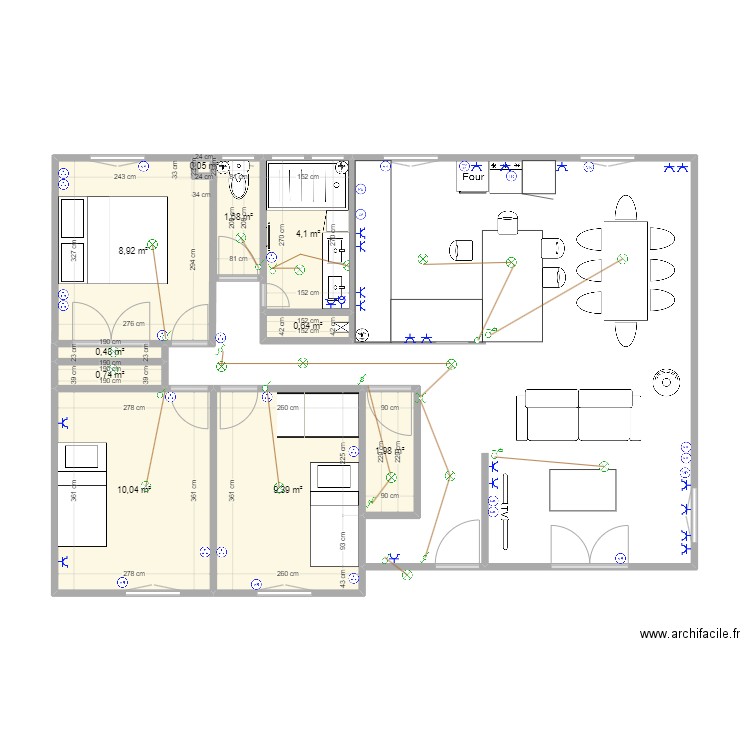 Maison l'union 1 elec. Plan de 10 pièces et 38 m2