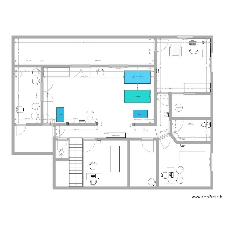 cab. Plan de 0 pièce et 0 m2