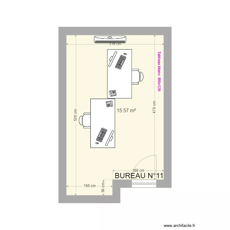 Bureau 11. Plan de 